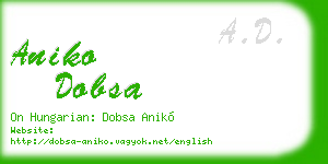 aniko dobsa business card